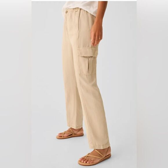 Faherty Arlie Day Cargo Pant Women’s in safari tan. NWT Small - Picture 4 of 12
